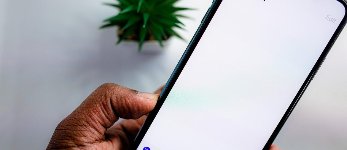Smartphone displaying email inbox.