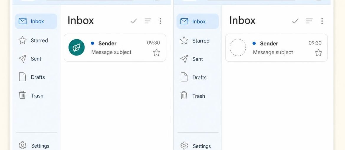 Messaging interface with inbox
