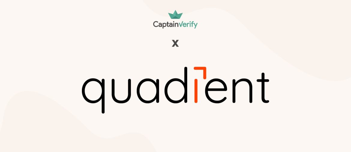 Logos von CaptainVerify und Quadient