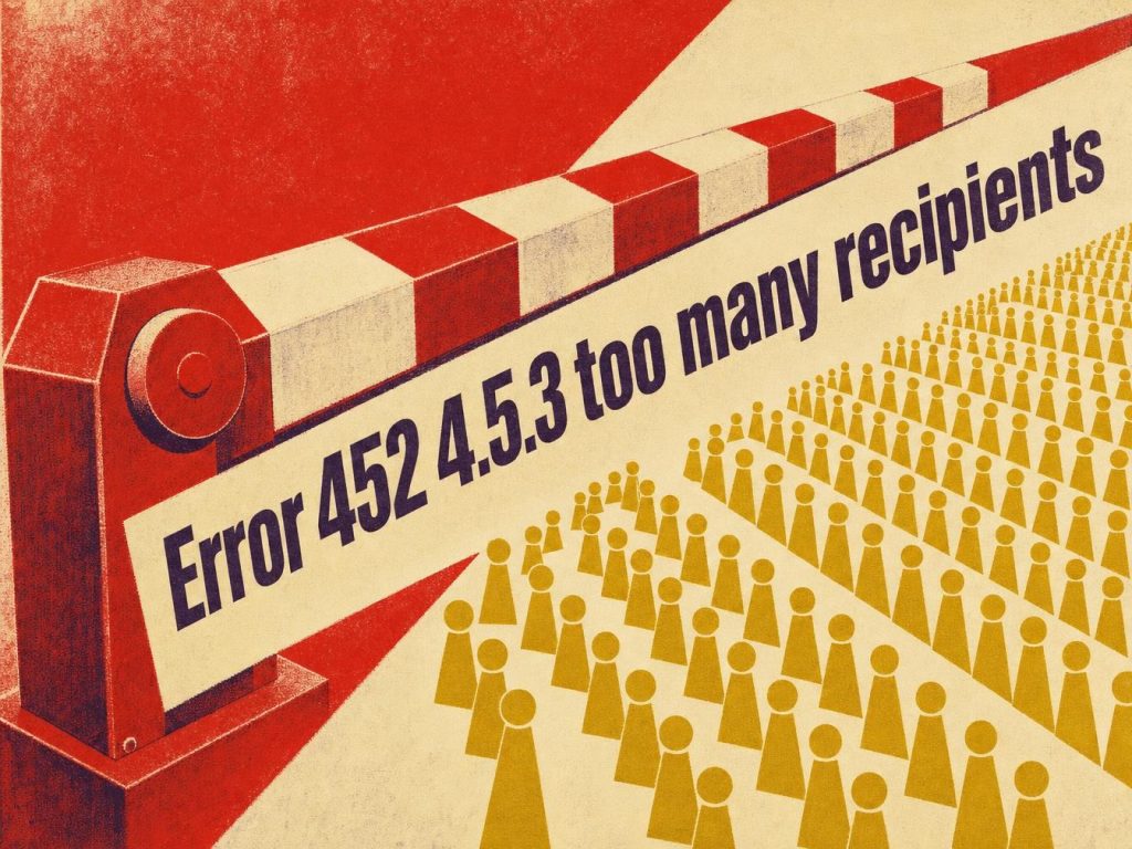 Fehler 452 4.5.3 Too Many Recipients: Warum der Versand blockiert wird und wie Sie ihn freischalten