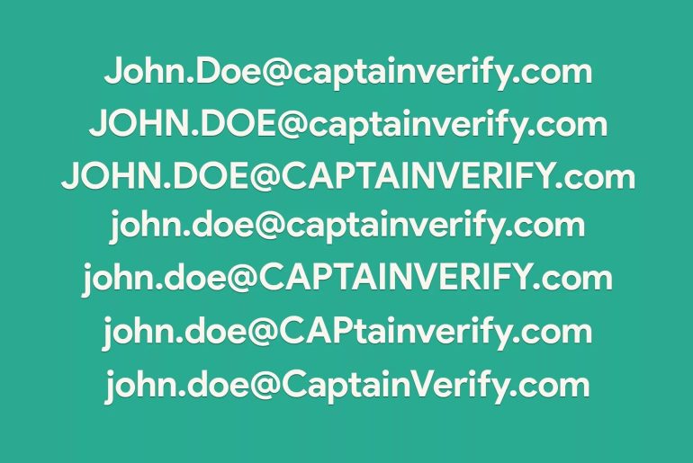 correos electronicos sensibles mayusculas