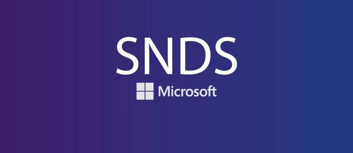 Logo de SNDS y Microsoft en fondo azul