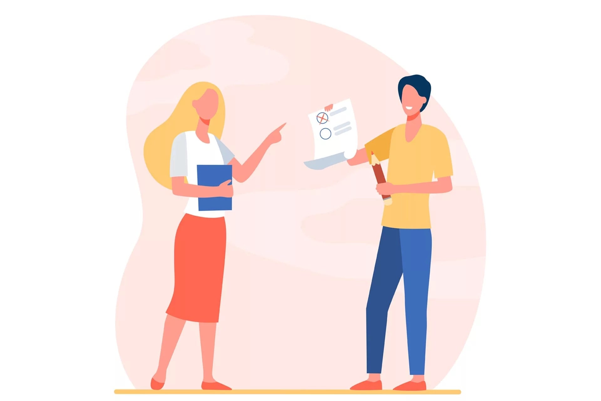 Personas discutiendo resultados de una encuesta