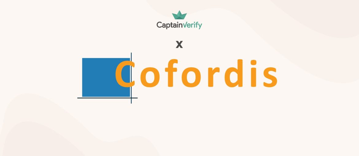 Logotipo de CaptainVerify y Cofordis colaboración