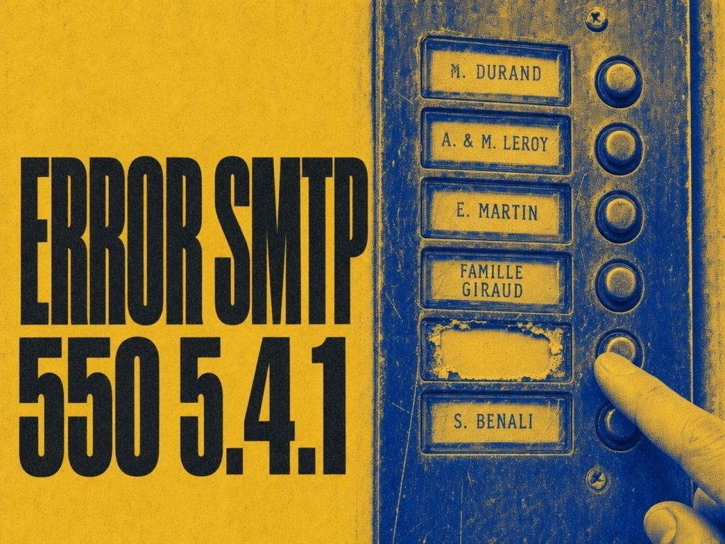 Error SMTP 550 5.4.1: por qué se rechaza al destinatario y cómo corregirlo