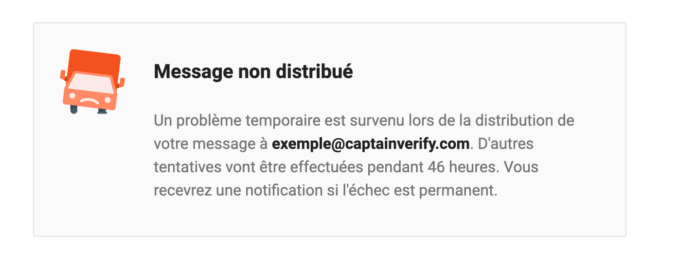 mail delivery failed
