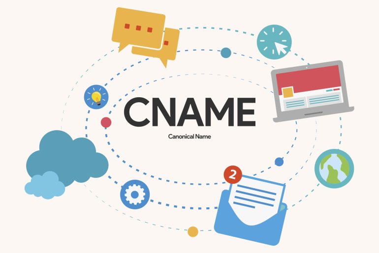 Illustration du concept CNAME en informatique.