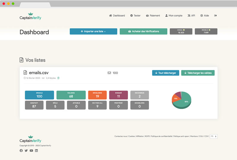 Comment valider une liste d'e-mail ?