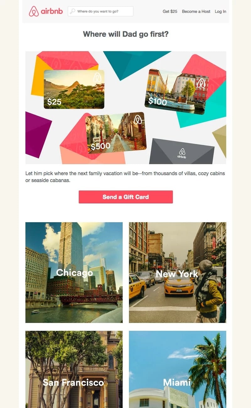 Offerte viaggio Airbnb per città americane.