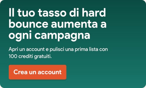 Il tuo tasso di hard bounce aumenta a ogni campagna