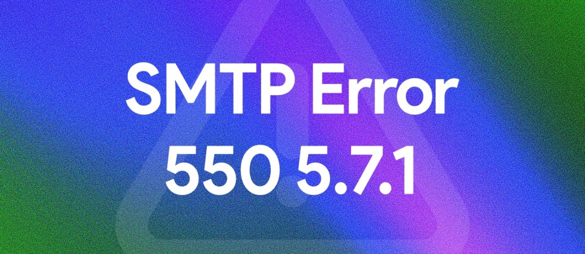 Imagem de erro SMTP 550 5.7.1