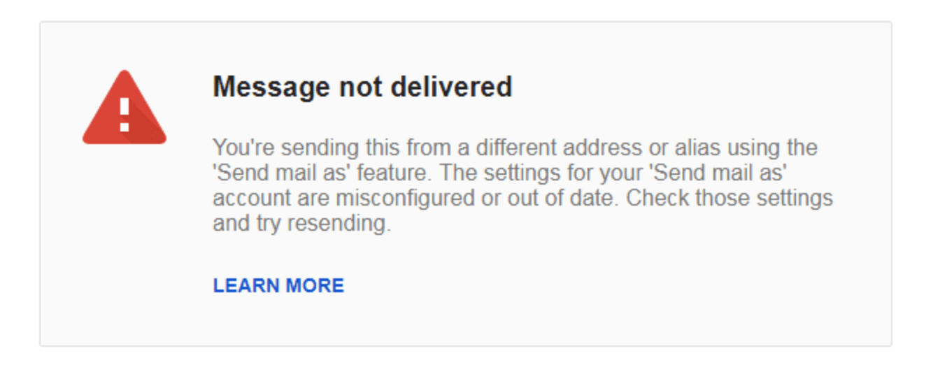 mail delivery failed