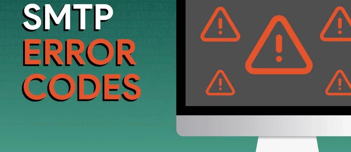 Entender os códigos de erro SMTP Códigos de erro SMTP com ícones de aviso